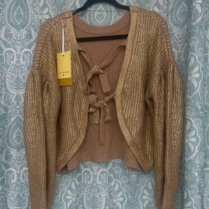 Women's Target Kika Vargas Gold Tie Sweater NWT - S